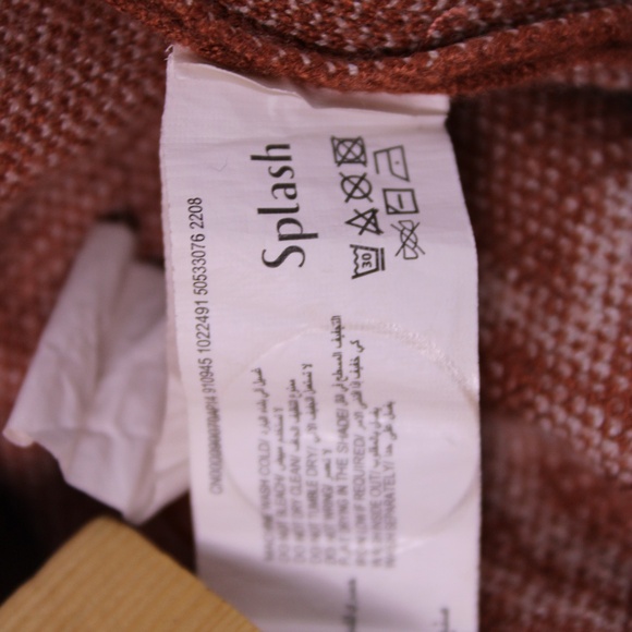 0324-Splash Butterfly Print Cardigan Sweater – Brown/White – Size L US 12 - Picture 6 of 6